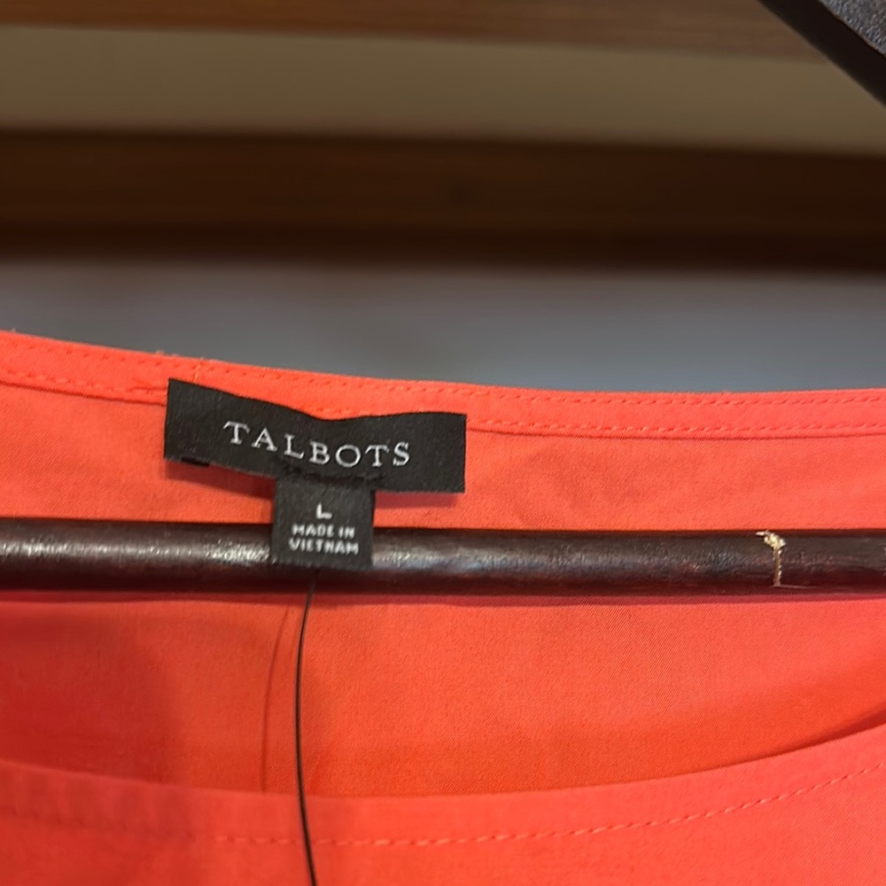 Women's Coral Talbots 3/4 sleeve Top - Picture 4 of 6